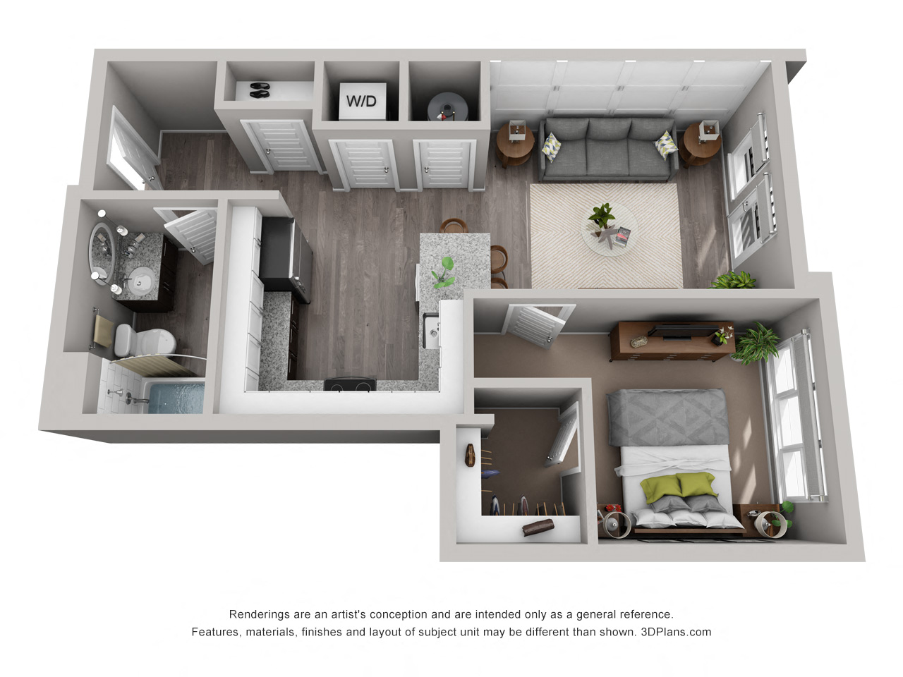 A1_Carter Floor Plan at CityWay, Indiana, 46204