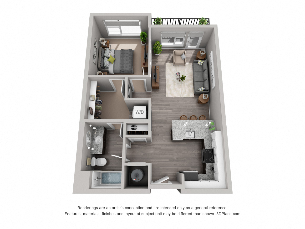 Gilley Floor Plan at CityWay, Indiana, 46204