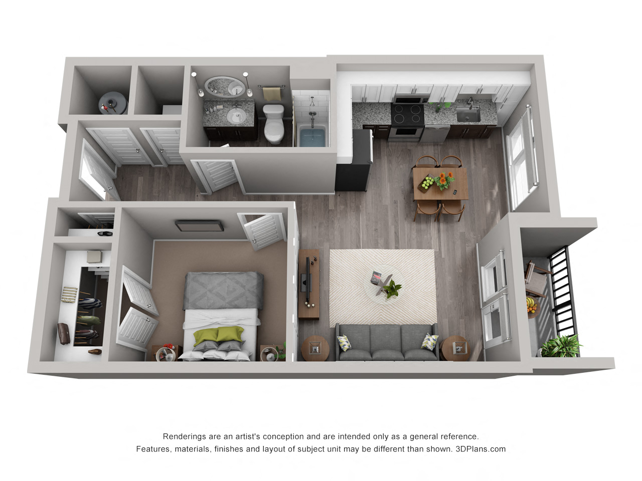 A3A Silva Floor Plan at CityWay, Indianapolis, IN, 46204