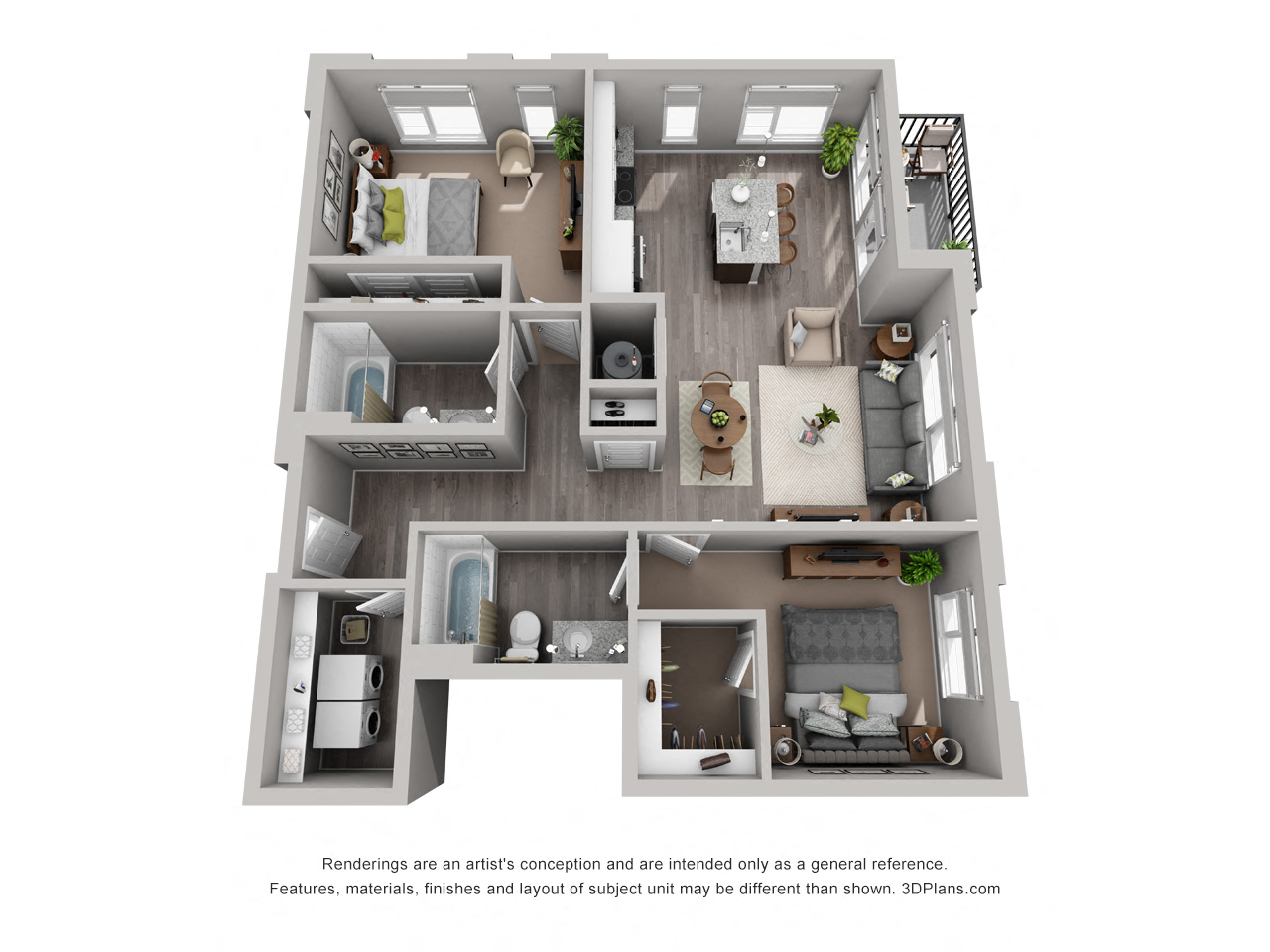 Gilmore Floor Plan at CityWay, Indianapolis, IN, 46204