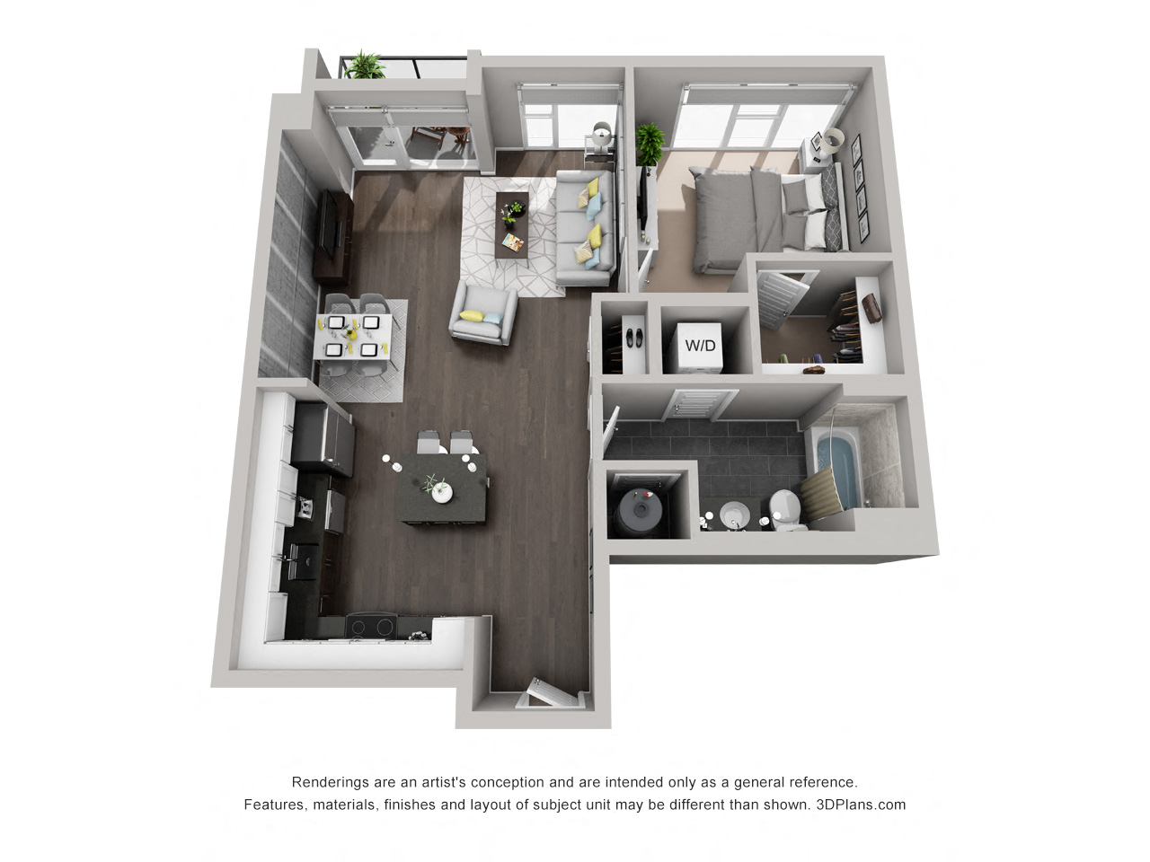 A10 Floor Plan at CityWay, Indianapolis