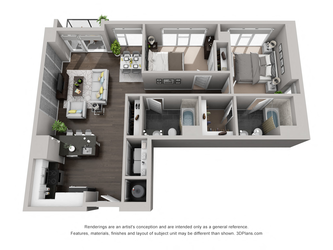 Herron Floor Plan at CityWay, Indianapolis