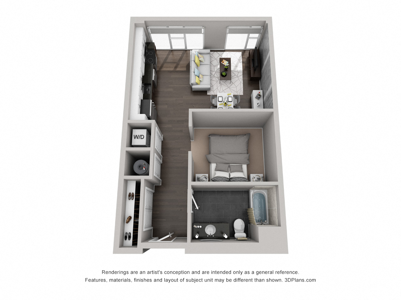S1 Floor Plan at CityWay, Indianapolis, Indiana