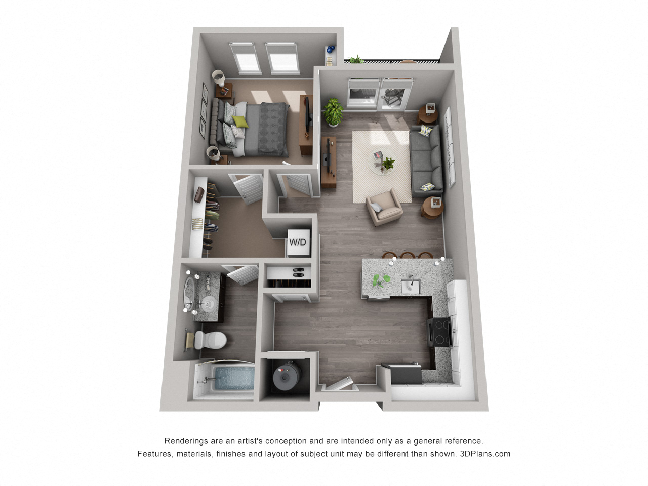 Merrill Floor Plan at CityWay, Indianapolis, Indiana