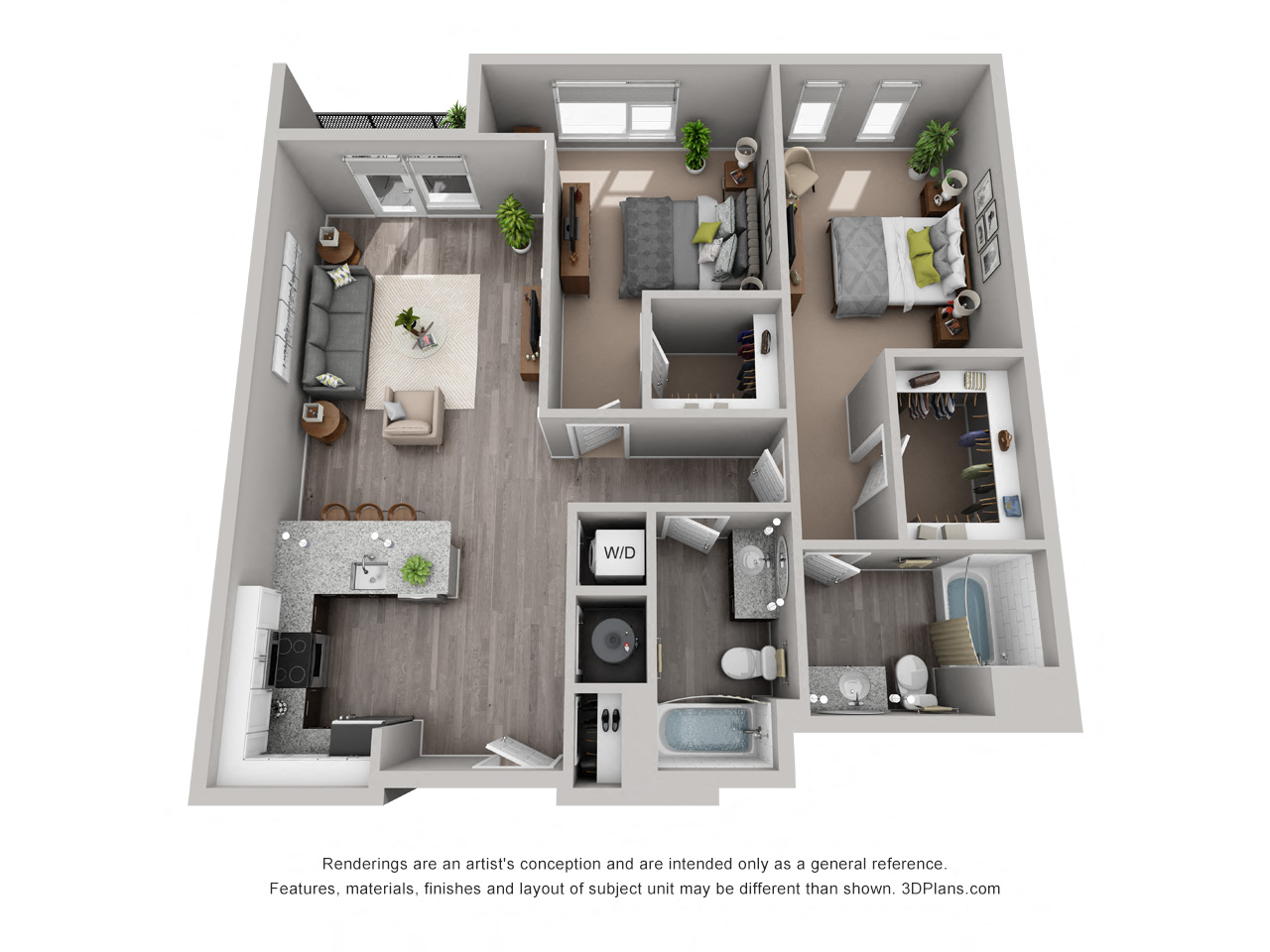 Meridian Floor Plan at CityWay, Indianapolis, IN, 46204
