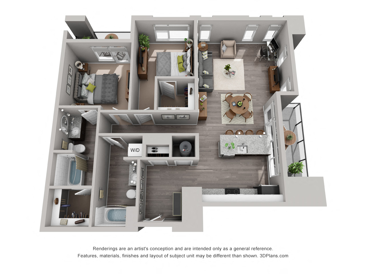 Mccarty Floor Plan at CityWay, Indianapolis, IN, 46204