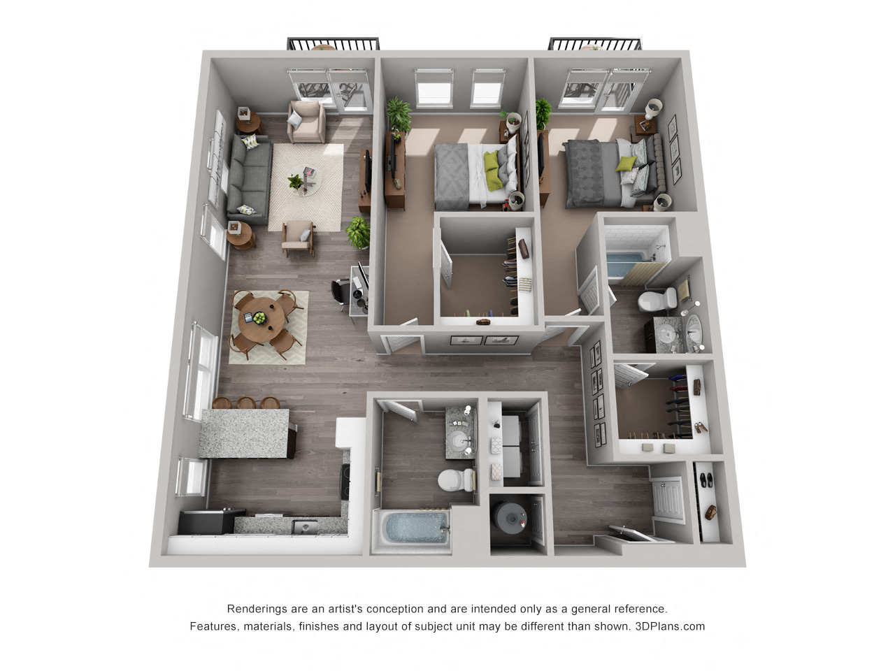 Penn Sylvia Floor Plan at CityWay, Indianapolis, 46204