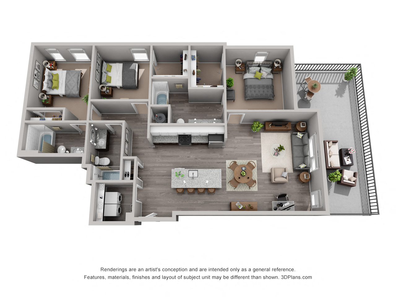 Fletcher Floor Plan at CityWay, Indianapolis, Indiana