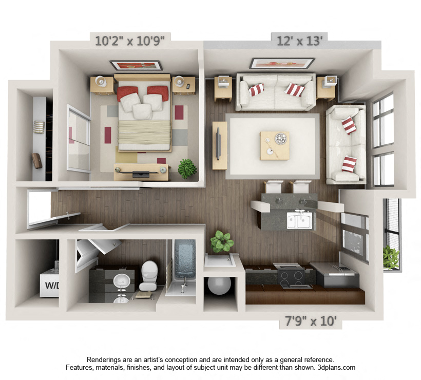 Amaranth Floor Plan at CityWay, Indianapolis, 46204