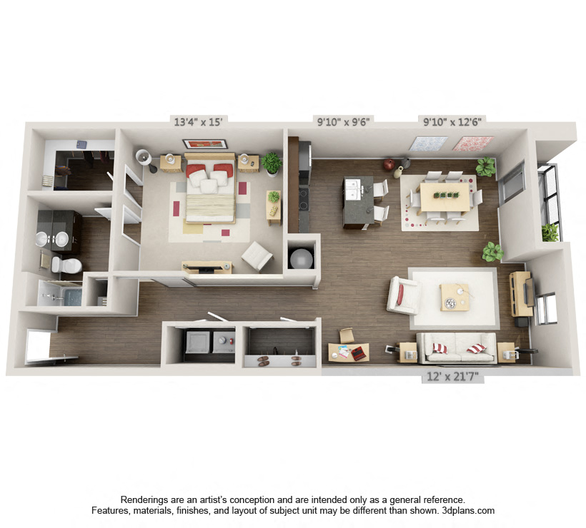 Camine Floor Plan at CityWay, Indianapolis, Indiana