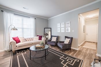 Living room decor at Providence at Old Meridian Apartments , Carmel, IN