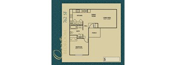 one bedroom 762 square feet floor plan 