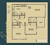 Cottages of Anderson, Anderson, Indiana two bedroom 981 square feet floor plan