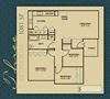 Cottages of Anderson, Anderson, Indiana three bedroom 1081 square feet floor plan