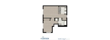 One Bedroom B6 FloorPlan 664 Sq.Ft. at The Corydon, Seattle, 98105