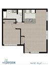 One Bedroom B8 FloorPlan One Bedroom B8 FloorPlan at The Corydon, Seattle, Washington