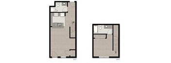Townhome TH2 FloorPlan 798 Sq.Ft. at The Corydon, Seattle, WA, 98105