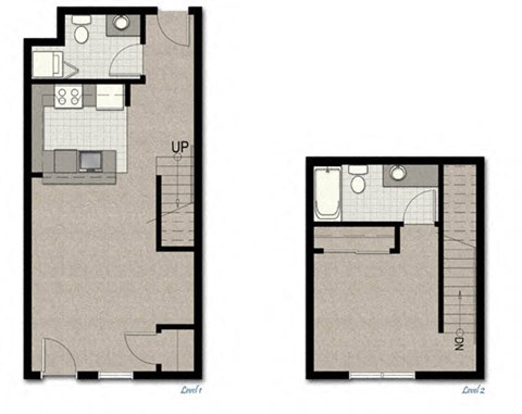 Townhome TH2 FloorPlan 798 Sq.Ft. at The Corydon, Seattle, WA, 98105