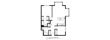 Two Bedroom C1 2 FloorPlan at The Corydon, Seattle, WA, 98105