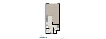 Studio A FloorPlan at The Corydon, Seattle, WA, 98105