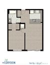 One Bedroom B3 1 FloorPlan One Bedroom B3 1 FloorPlan at The Corydon, Washington, 98105