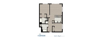 Two Bedroom C1 FloorPlan at The Corydon, Seattle, 98105