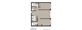 Two Bedroom C3 FloorPlan at The Corydon, Washington, 98105