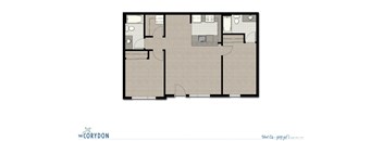 Two Bedroom C4 FloorPlan at The Corydon, Seattle, WA