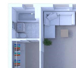 1 Bedroom Floor Plan A1