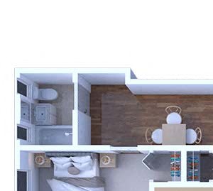1 Bedroom Floor Plan A1