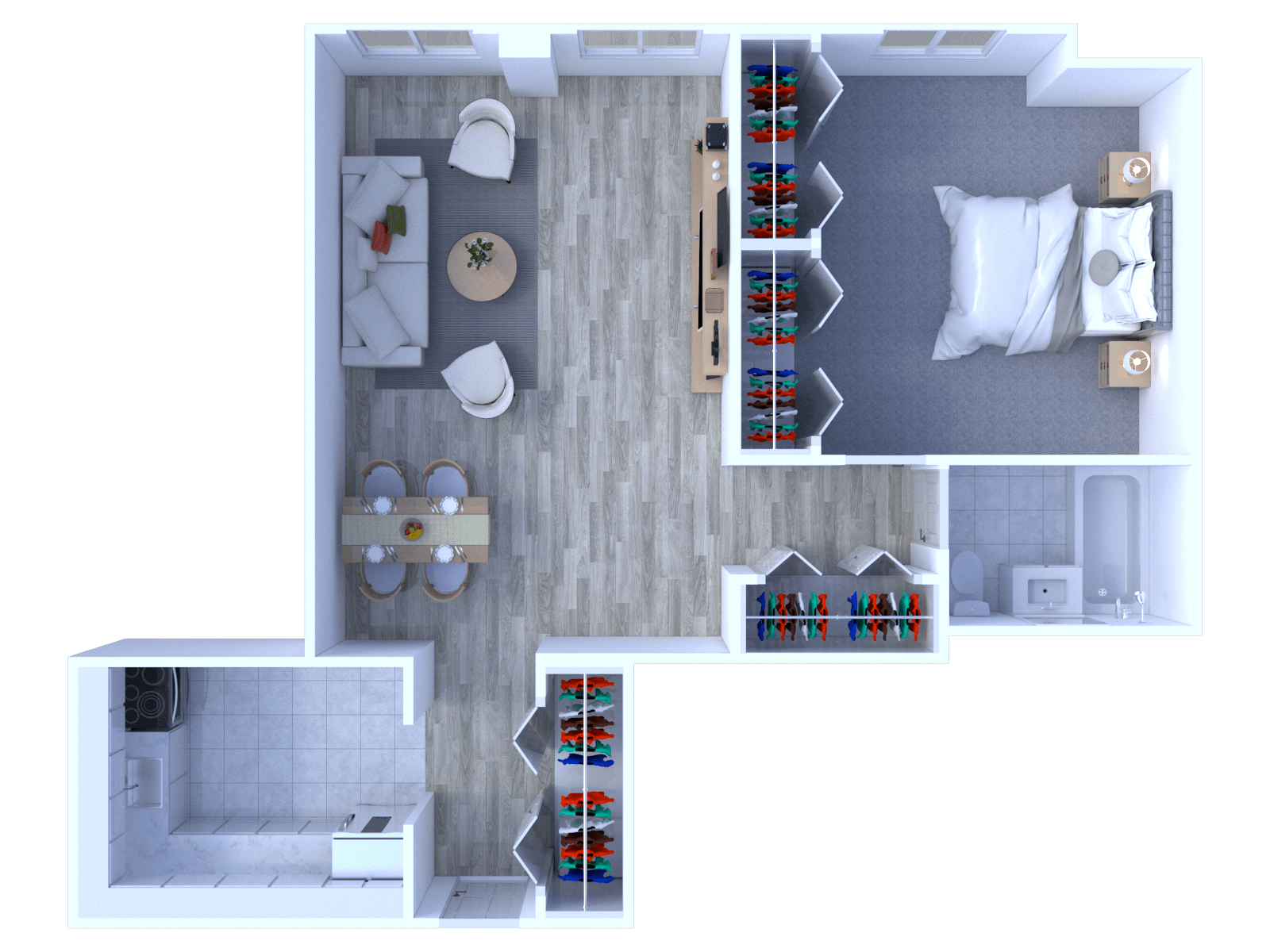1 Bedroom Floor Plan A1