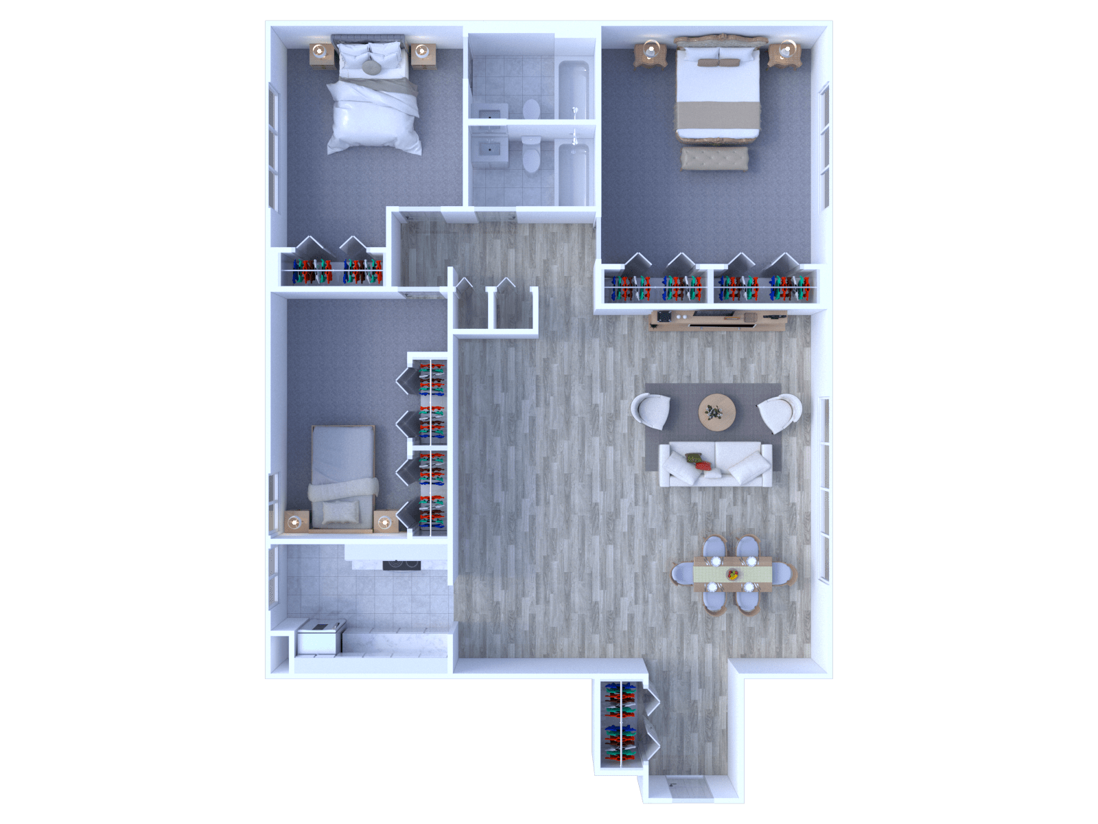 3 Bedrooms Floor Plan C1