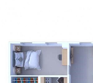 2 Bedrooms Floor Plan B1