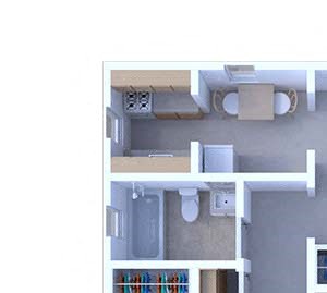 1 Bedroom Floor Plan A2