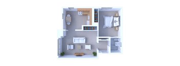 1 Bedroom Floor Plan A2