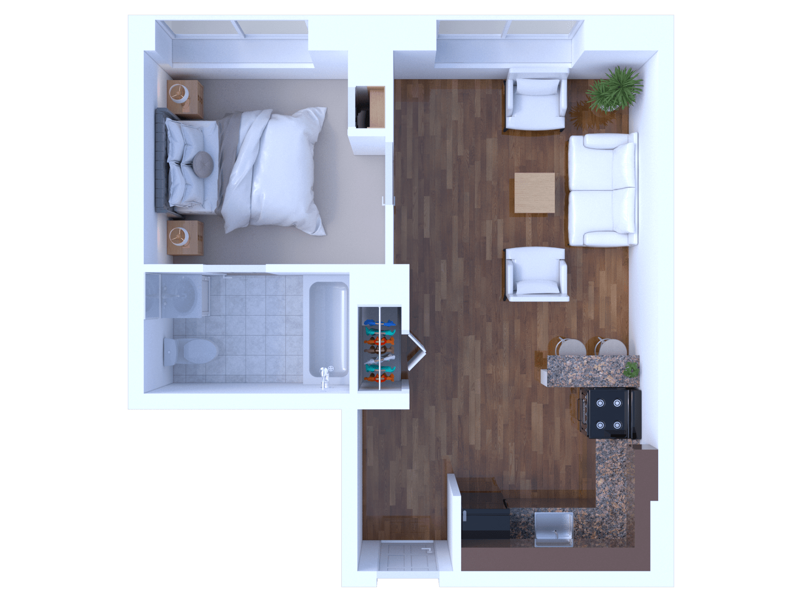 1 Bedroom Floor Plan A1