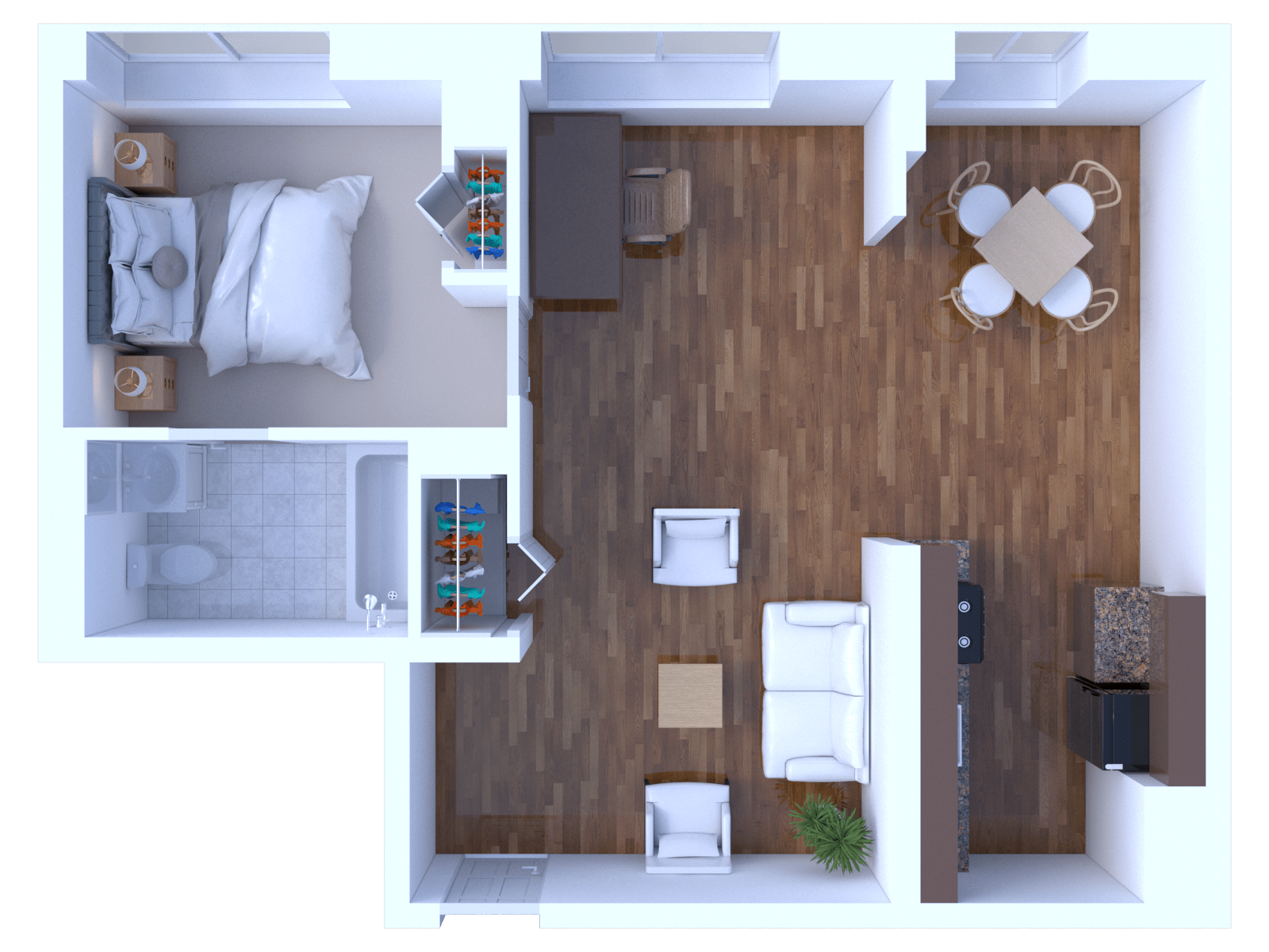 1 Bedroom Floor Plan A5