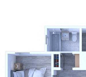 1 Bedroom Floor Plan A2