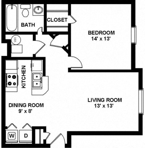 1 Bedroom | 1 Bath | 690 SF