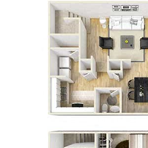 Town Home Floor Plan Town Home Floor Plan at Paces Ridge at Vinings, Atlanta, 30339