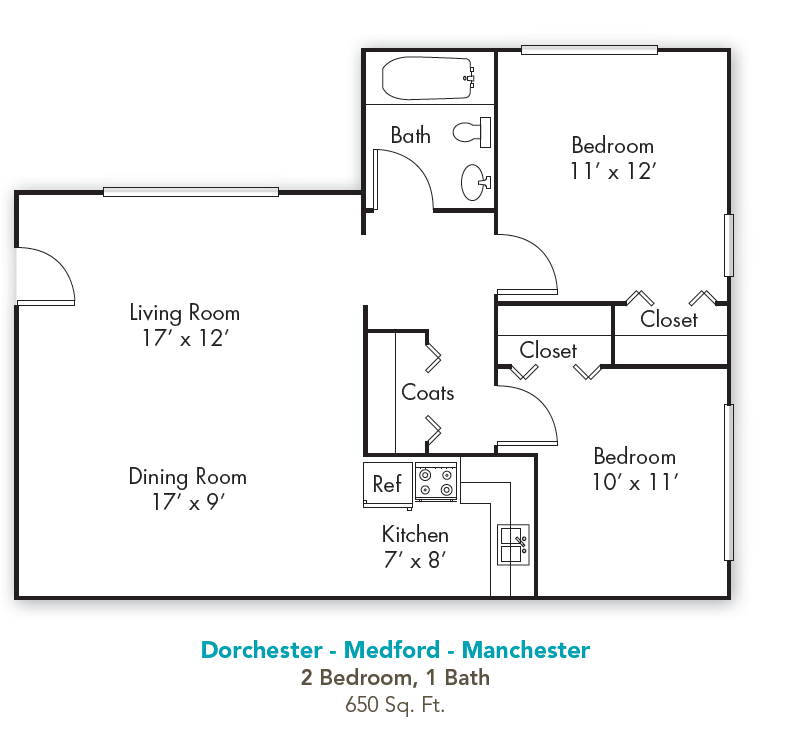 Two Bedroom One Bath