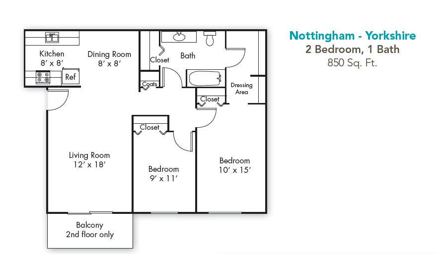 Two Bedroom One Bath