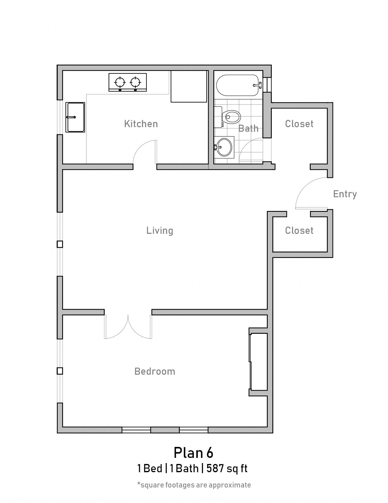 1 Bedroom - Plan 6