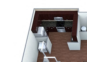 The Crawford A3 Floor Plan houston apartment 1 bed