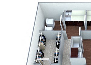 The Bissonet A7 Floor Plan houston, tx apartment one bedroom