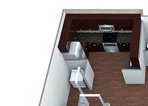 The right A1 Floor Plan houston apt 1 br