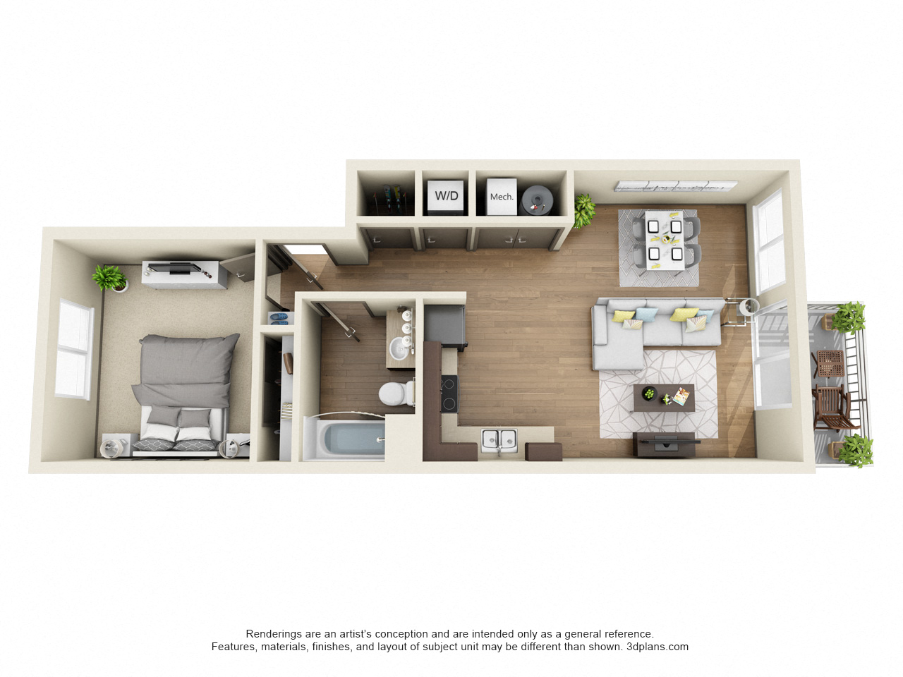 1 Bedroom 1 Bath