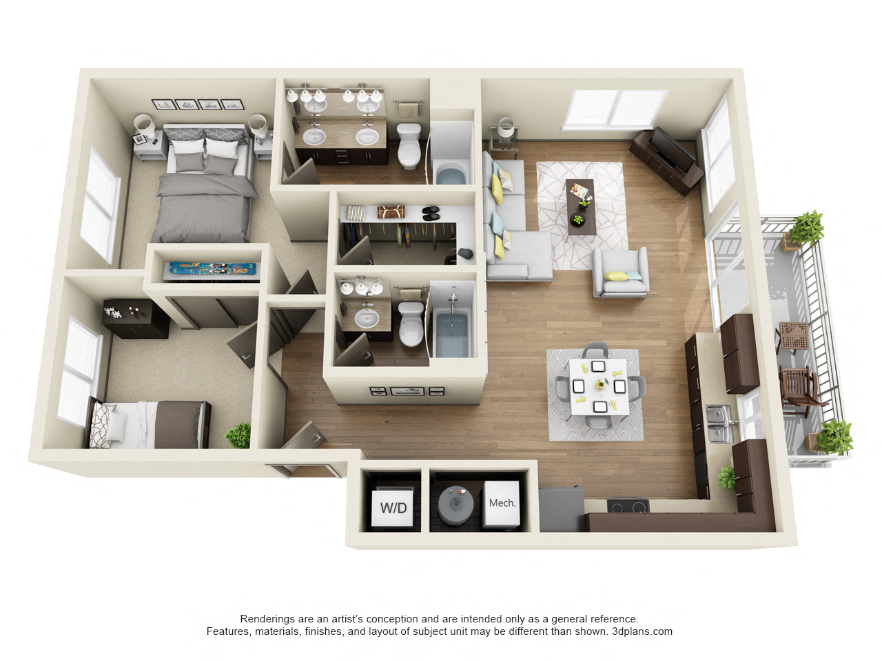 2 Bedroom 2 Bath