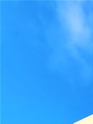 the front of a house with a blue sky in the background