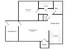 M - 1 Bed / 1 Bath